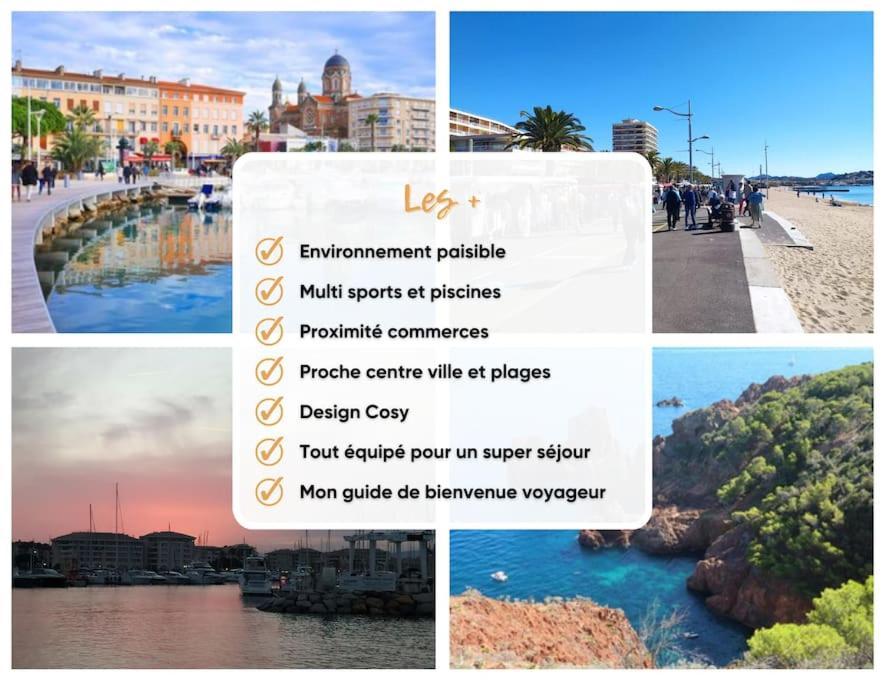 Ideal Saint Raphael Piscine Clim Parking Apartment Bagian luar foto